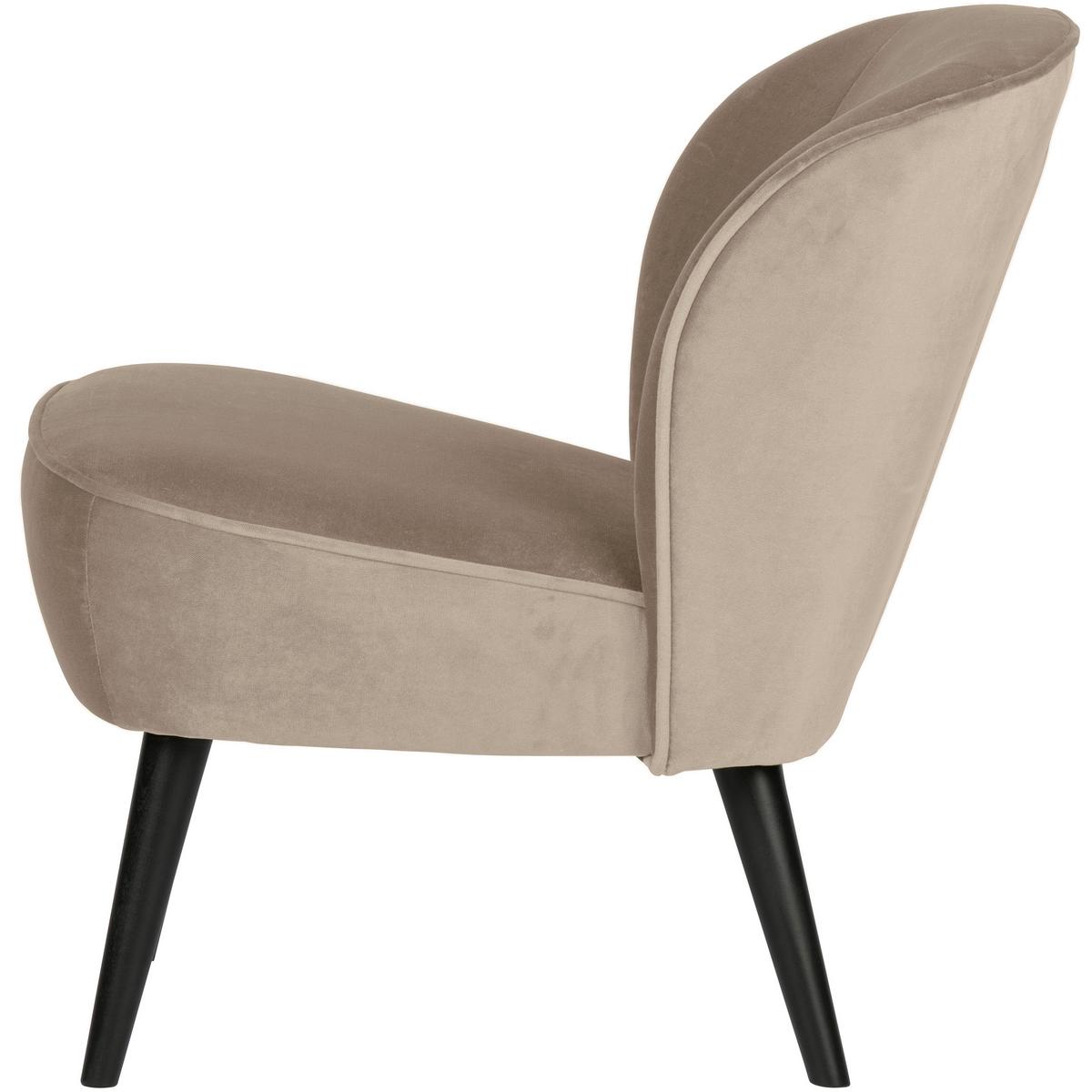 Sessel Sara Khaki - Khaki/Schwarz, Design, Holz/Textil (59/71/70cm) - Livetastic