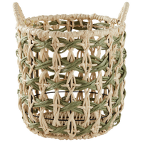 Kosár Alphonse - natúr/zöld, Konventionell, fém/papír (31/31cm) - Zandiara