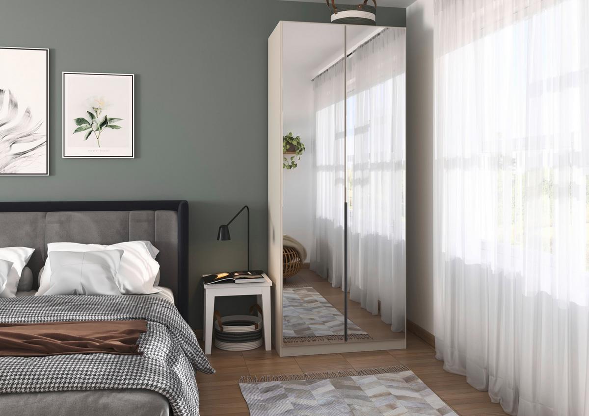 Ormar S Klasičnim Vratima Alabama - srebrne boje/boje šampanjca, Trend, drvni materijal (91/229/54cm) - Modern Living