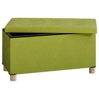 Klop S Skrinjo Sizos L, Zelena - zelena/rjava, Moderno, tekstil/leseni material (76/40/38cm) - MID.YOU