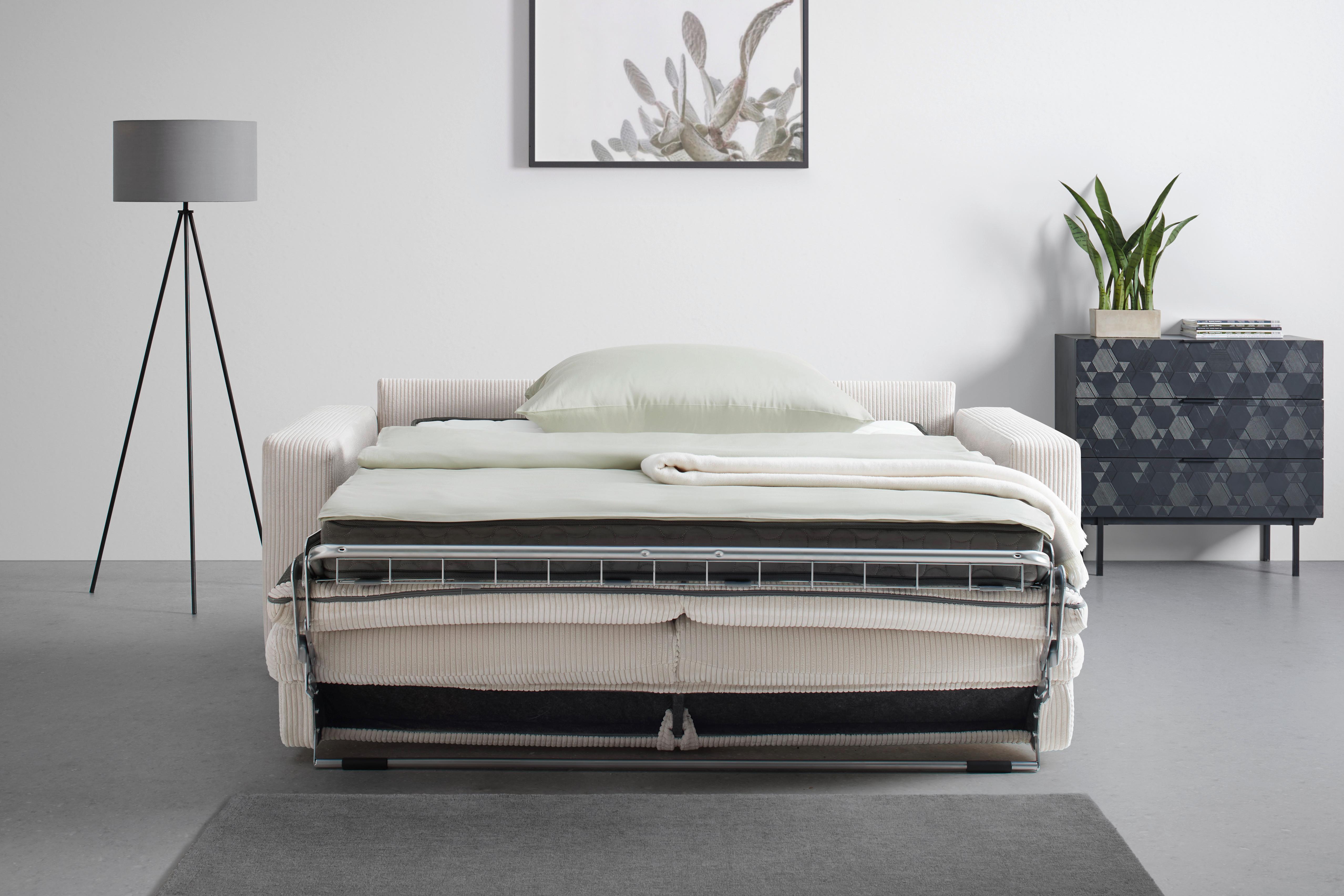 BÄDDSOFFA AGNETA -BASED- - beige/svart, Modern, metall/trä (200/83/97cm) - Based
