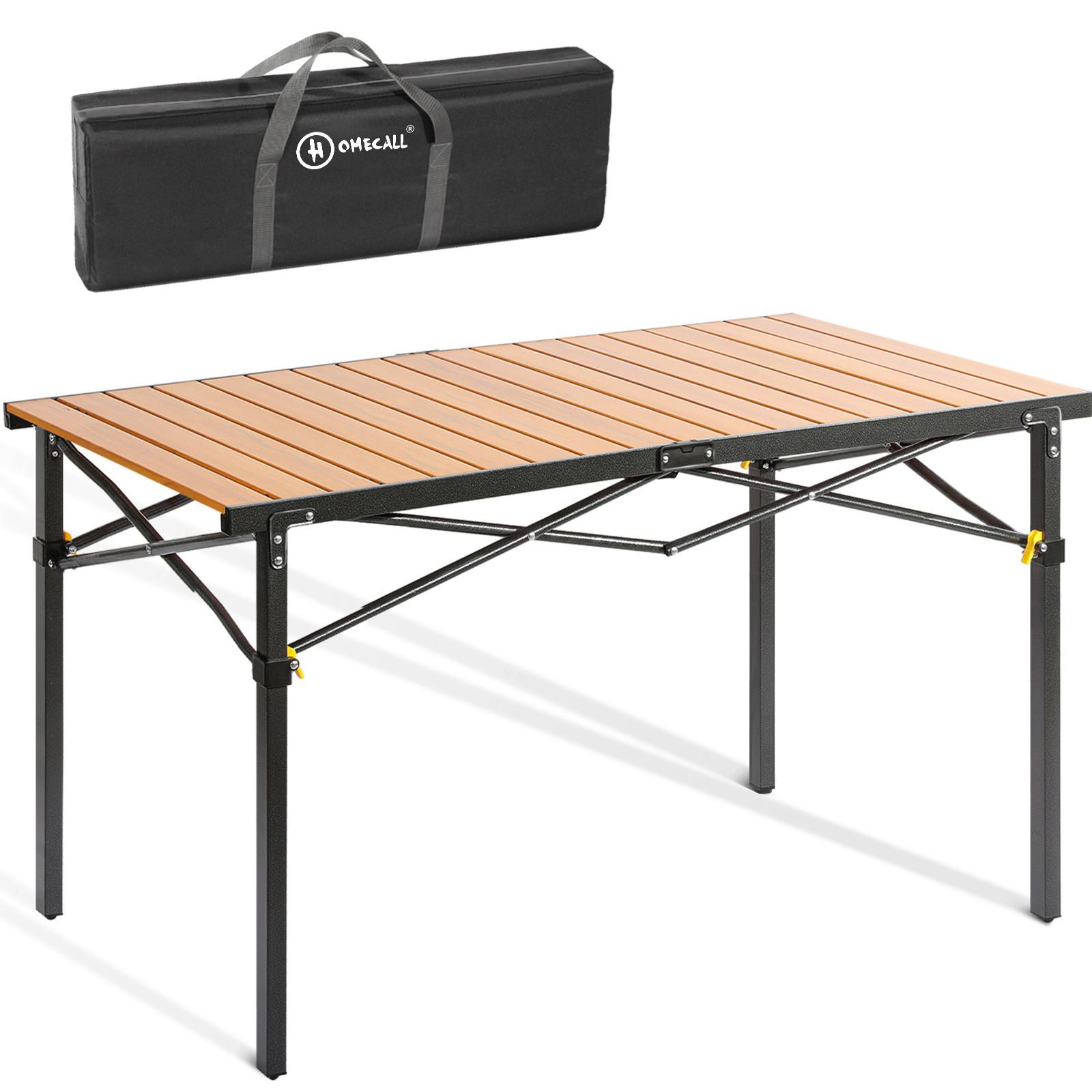 Campingtisch Anthrazit/Braun ca.118x70x70cm - Anthrazit/Birnbaumfarben, Basics, Metall (118/70/70cm) - Modante