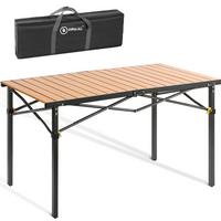 Campingtisch Anthrazit/Braun ca.118x70x70cm - Anthrazit/Birnbaumfarben, Basics, Metall (118/70/70cm) - Modante