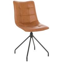 Konferenčni Stol Tarviso, Rjava - črna/rjava, Basics, kovina/usnje (48/93/52cm) - MID.YOU