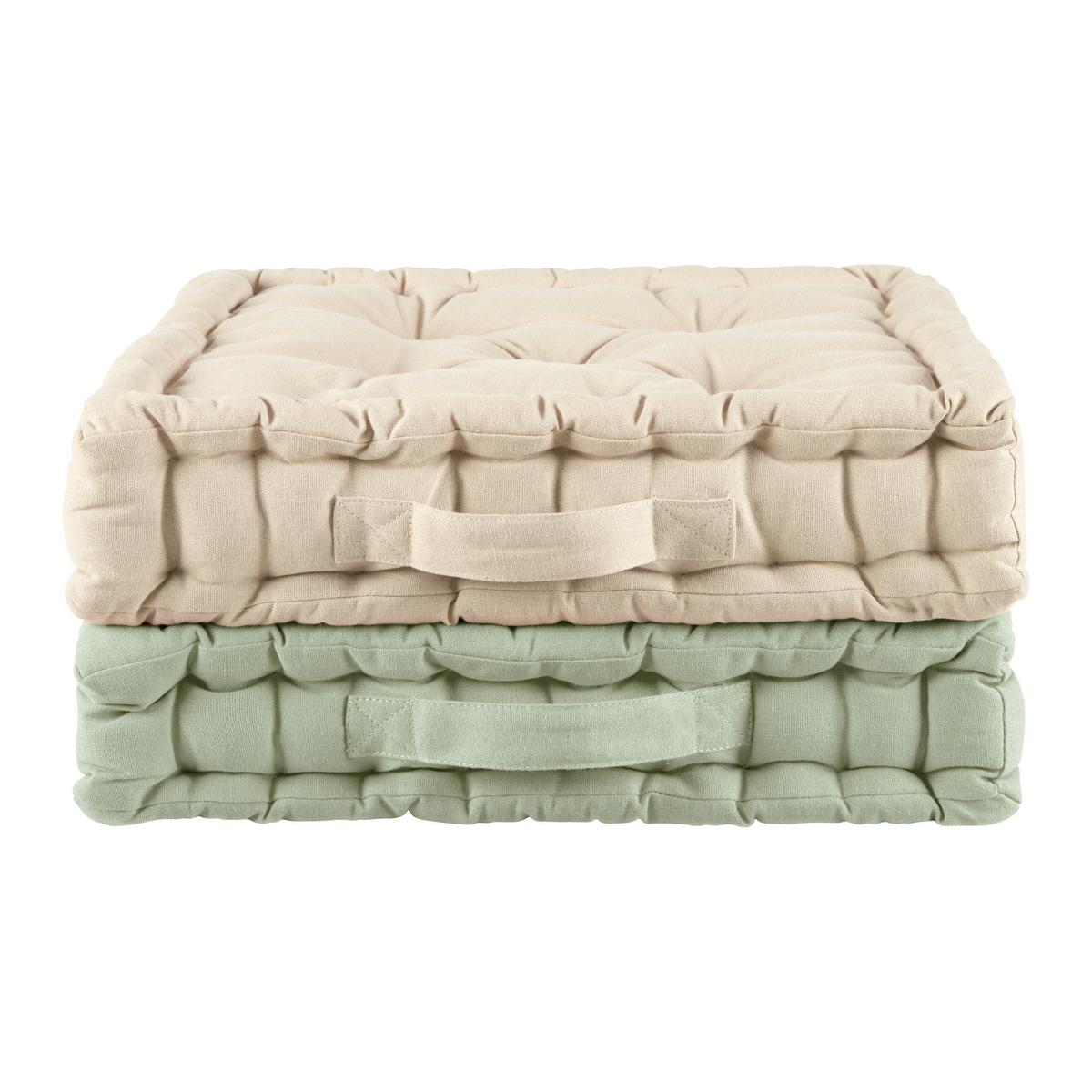 Boxkissen BO Beigebraun ca. 40x40cm - Beigebraun, Textil (40/40/6cm) - Mömax