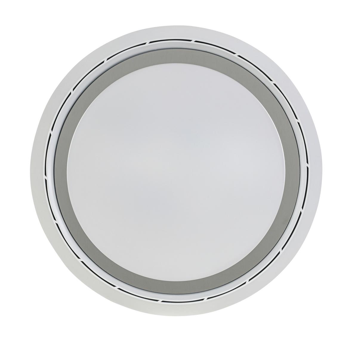 Ventilator de plafon Kurto - alb/culoare crom, Modern, plastic (42/18cm) - Mömax