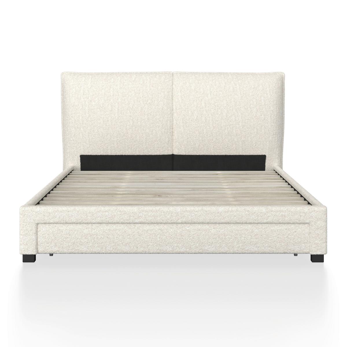 Polsterbett Elli ca. 180x200 cm Elfenbein - Hellbraun/Elfenbein, Modern, Holz/Holzwerkstoff (180/200cm) - Bessagi Home