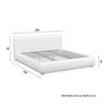 POLSTERBETT FLORA - Creme/Schwarz, MODERN, Holz/Kunststoff (180/200cm) - Bessagi Home