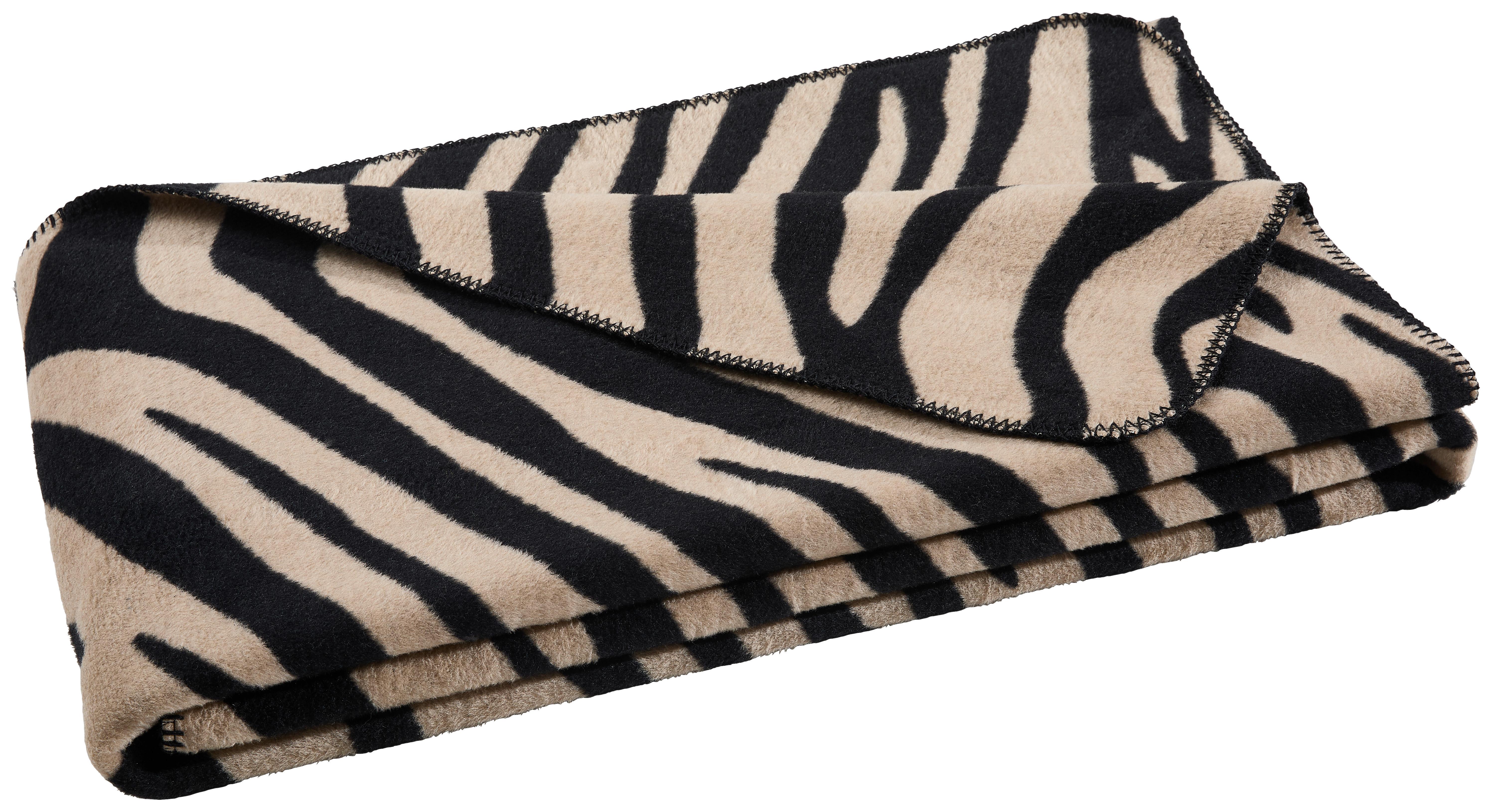 KOC DOMOWY ZEBRA - czarny/taupe, Trend, tkanina (150/200cm) - Dieter Knoll