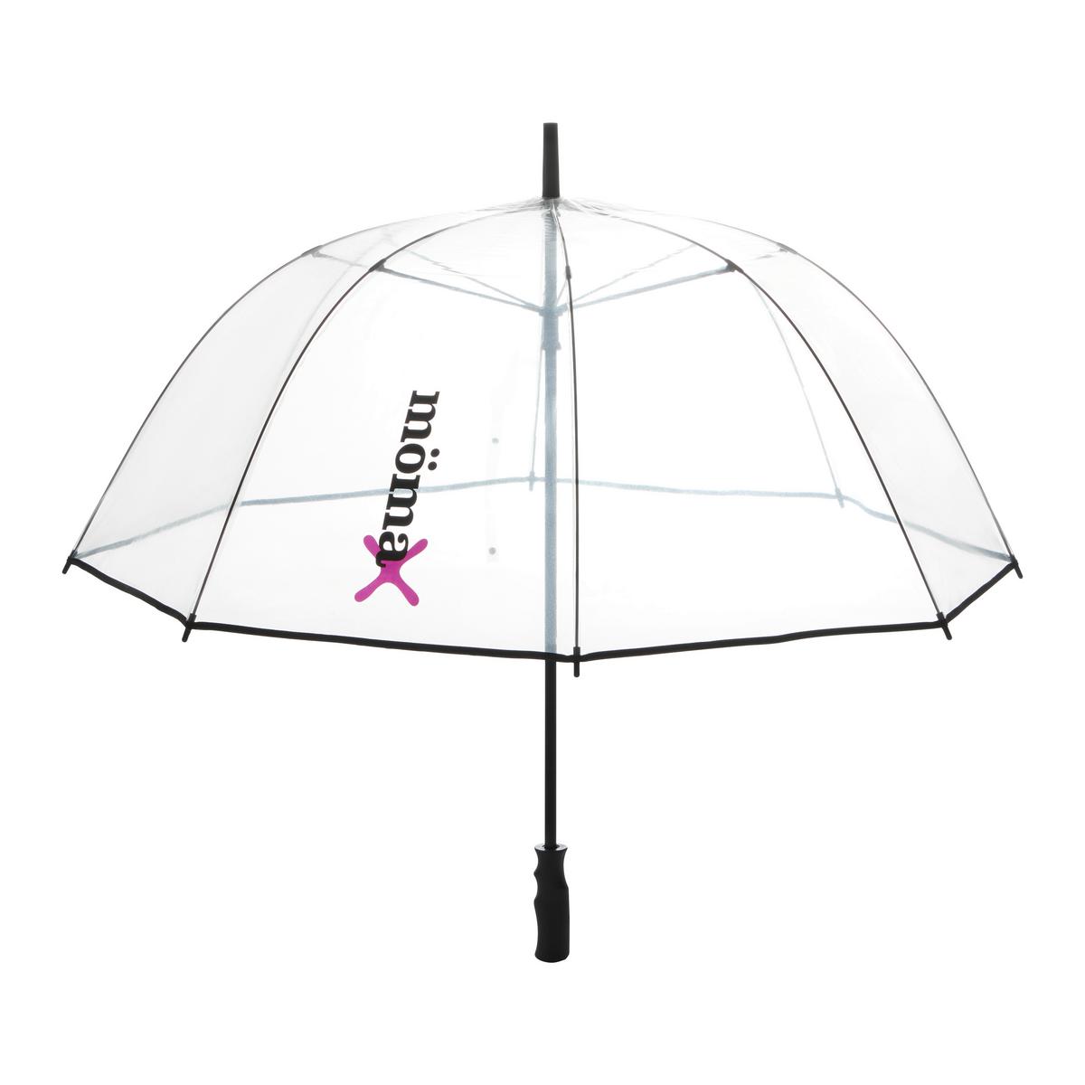 Dežnik Livia - L -Ext- - črna/prosojno, Moderno, kovina/umetna masa (103cm) - Mömax