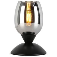 Veioză Blacko - culoare crom/negru, Modern, sticlă/metal (12,5/18cm) - Modern Living