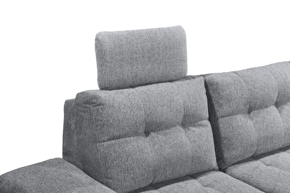 Wohnlandschaft Durban U ca. 170x324x218 cm Grau - Schwarz/Grau, KONVENTIONELL, Kunststoff/Textil (170/324/218cm) - MID.YOU