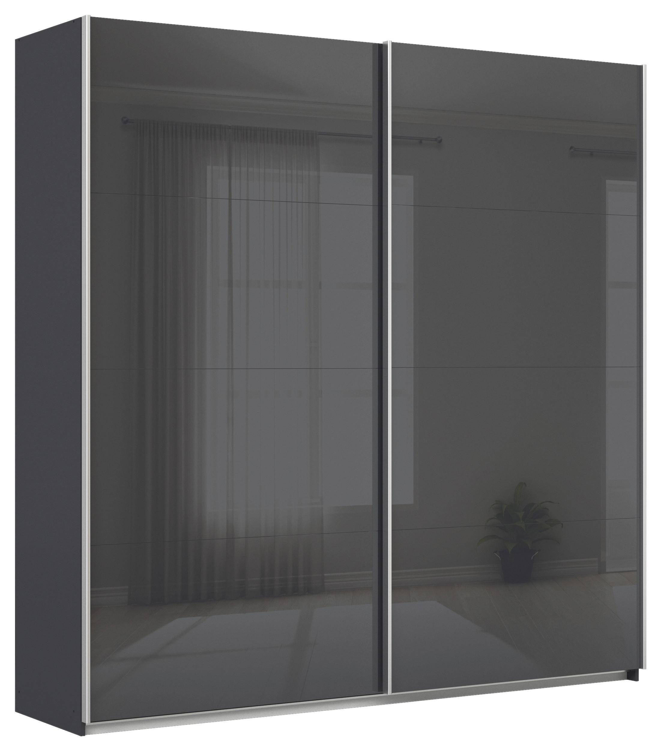 Ormar S Kliznim Vartima Feldkirch - antracit visoki sjaj/antracit, Moderno, staklo/drvni materijal (225/229/62cm) - Modern Living