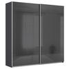 DULAP USI CULISANTE FELDKIRCH - antracit/antracit lucios intens, Modern, sticlă/material pe bază de lemn (225/229/62cm)
