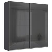 DULAP USI CULISANTE FELDKIRCH - antracit/antracit lucios intens, Modern, sticlă/material pe bază de lemn (225/229/62cm)