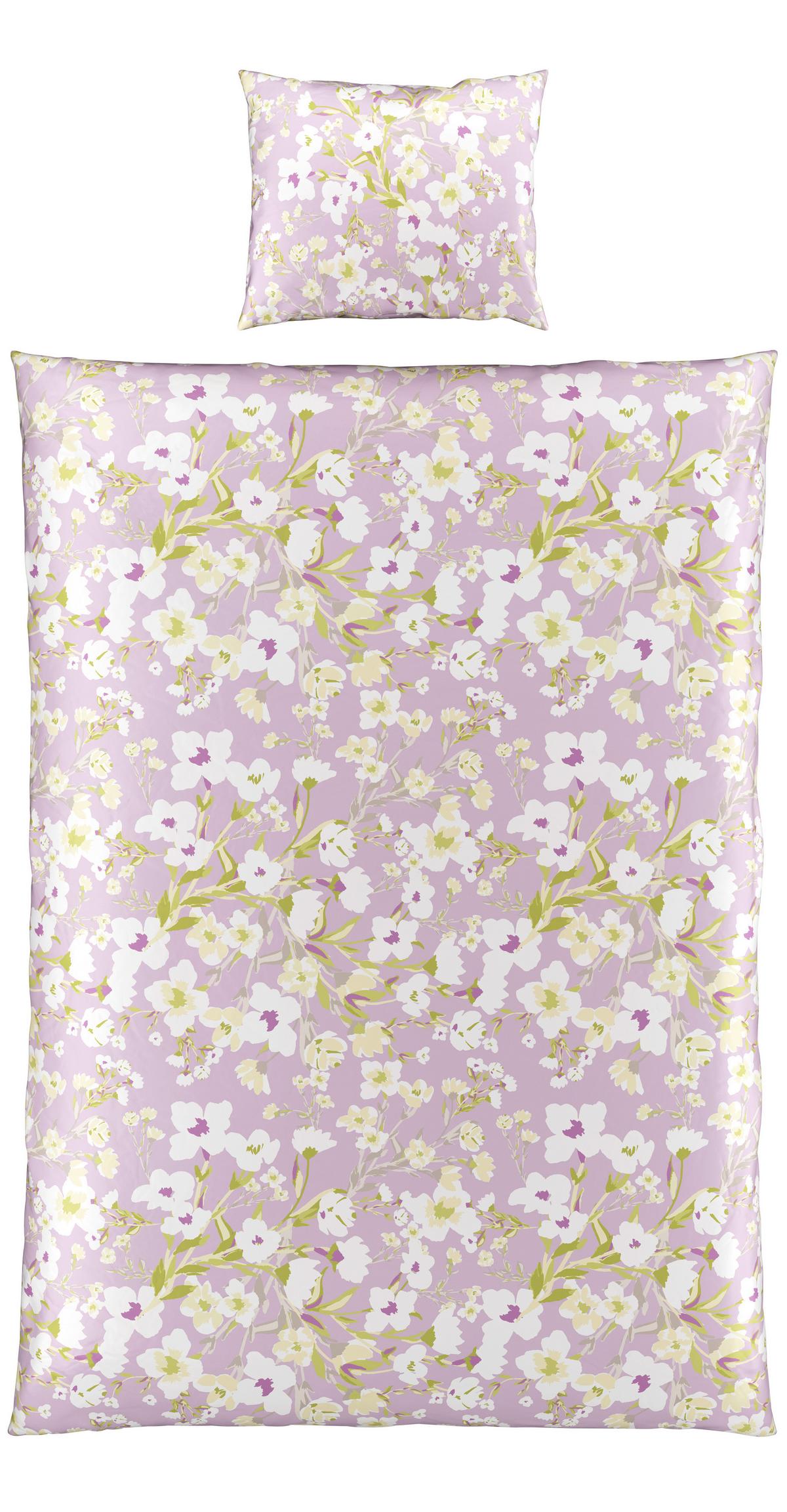 BETTWÄSCHESET UTE - Rosa, Romantik / Landhaus, Textil (160/210cm) - Modern Living