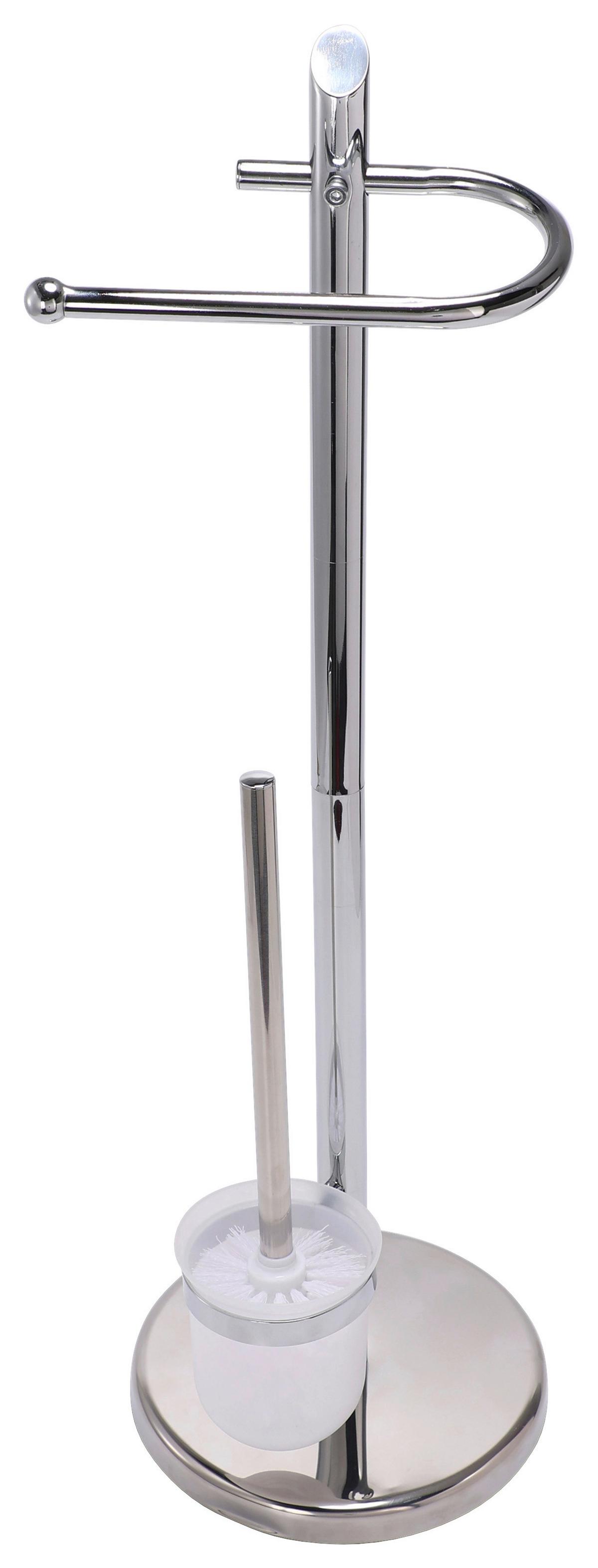 Garnitura Toaletne Četke Como 1 - bijela/boje kroma, Konvencionalno, metal/plastika (20/73,5/20cm) - Homezone