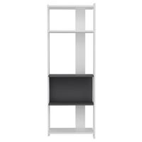 ÉTAGÈRE ABIS - blanc/anthracite, Design, matériau de bois (58,6/165/26,8cm) - MID.YOU