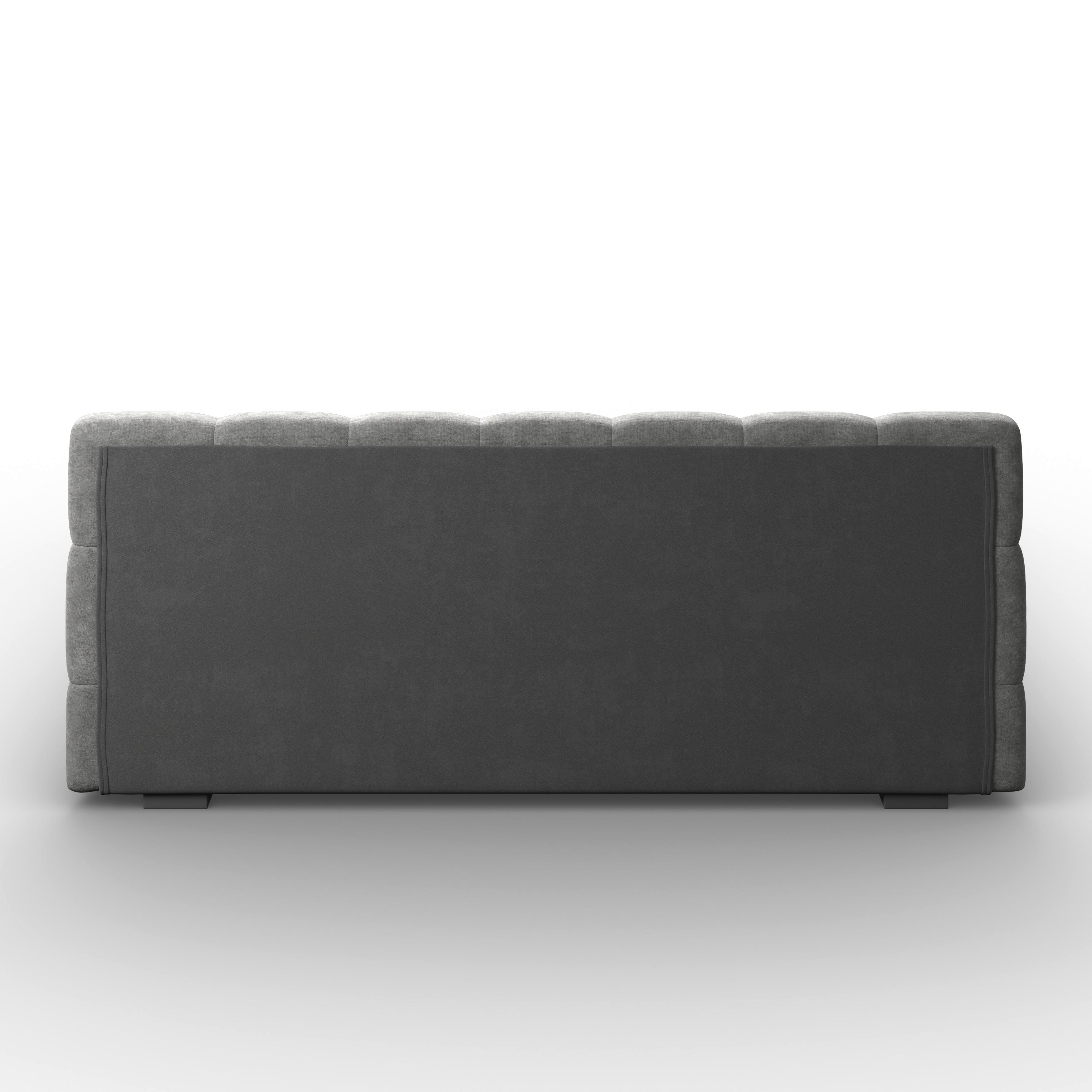 STOPPAD SÄNG MARIJA - mörkgrå/stålfärgad, Modern, metall/trä (180/200cm) - Bessagi Home