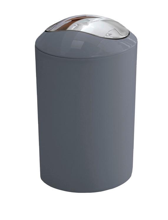 KOSMETYCZNY KOSZ NA ŚMIECI GLOSSY - antracytowy/czarny, Basics, tworzywo sztuczne (20/30cm) - Kleine Wolke