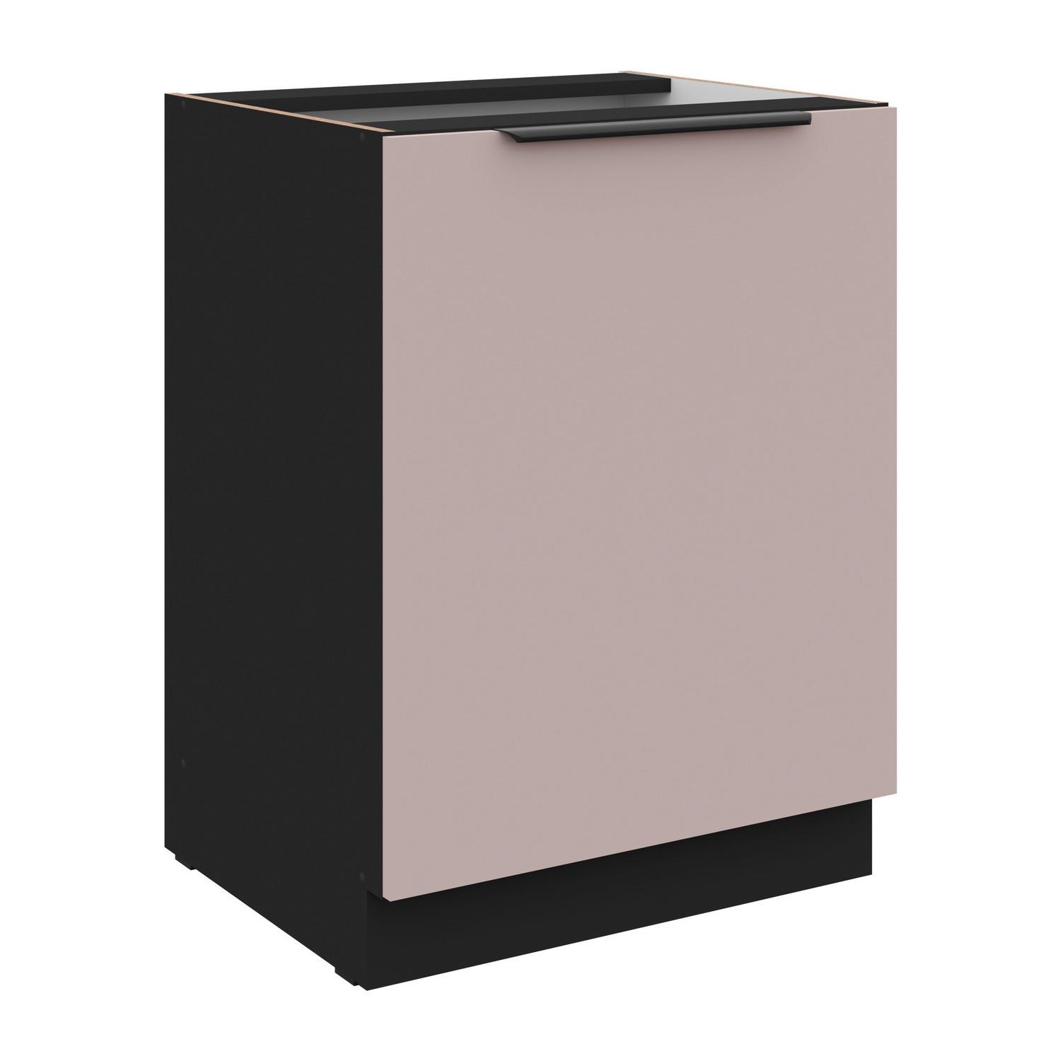 Baza 60 1 Vrata/1 Polica Arona - bež/crna, Moderno, drvni materijal/metal (60/82/52cm)