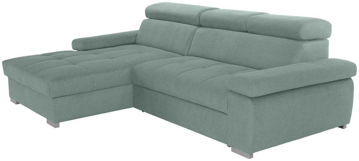 Kutna Garnitura Perry - srebrne boje/zelena, Design, tekstil/drvo (183/292cm) - Modern Living