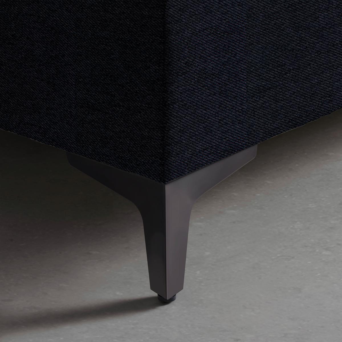 Boxspringbett Bari Schwarz ca. 200x200cm - Schwarz, KONVENTIONELL, Textil/Metall (200/200cm) - Based