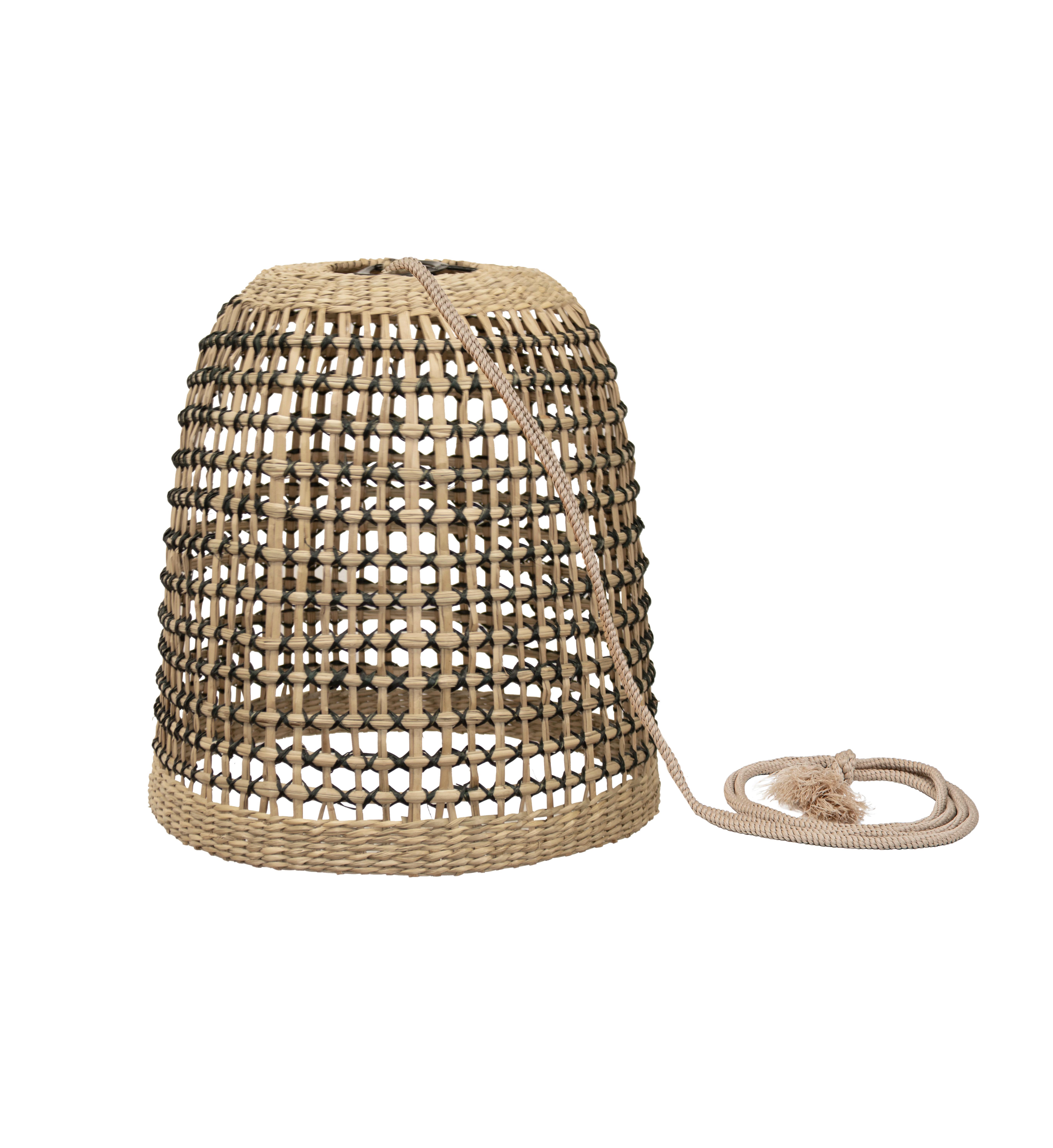 LAMPA WISZĄCA LED POSITANO 35 LUMPOS035XXHXNW - Konventionell, materiały naturalne (33/35/33cm) - Newgarden