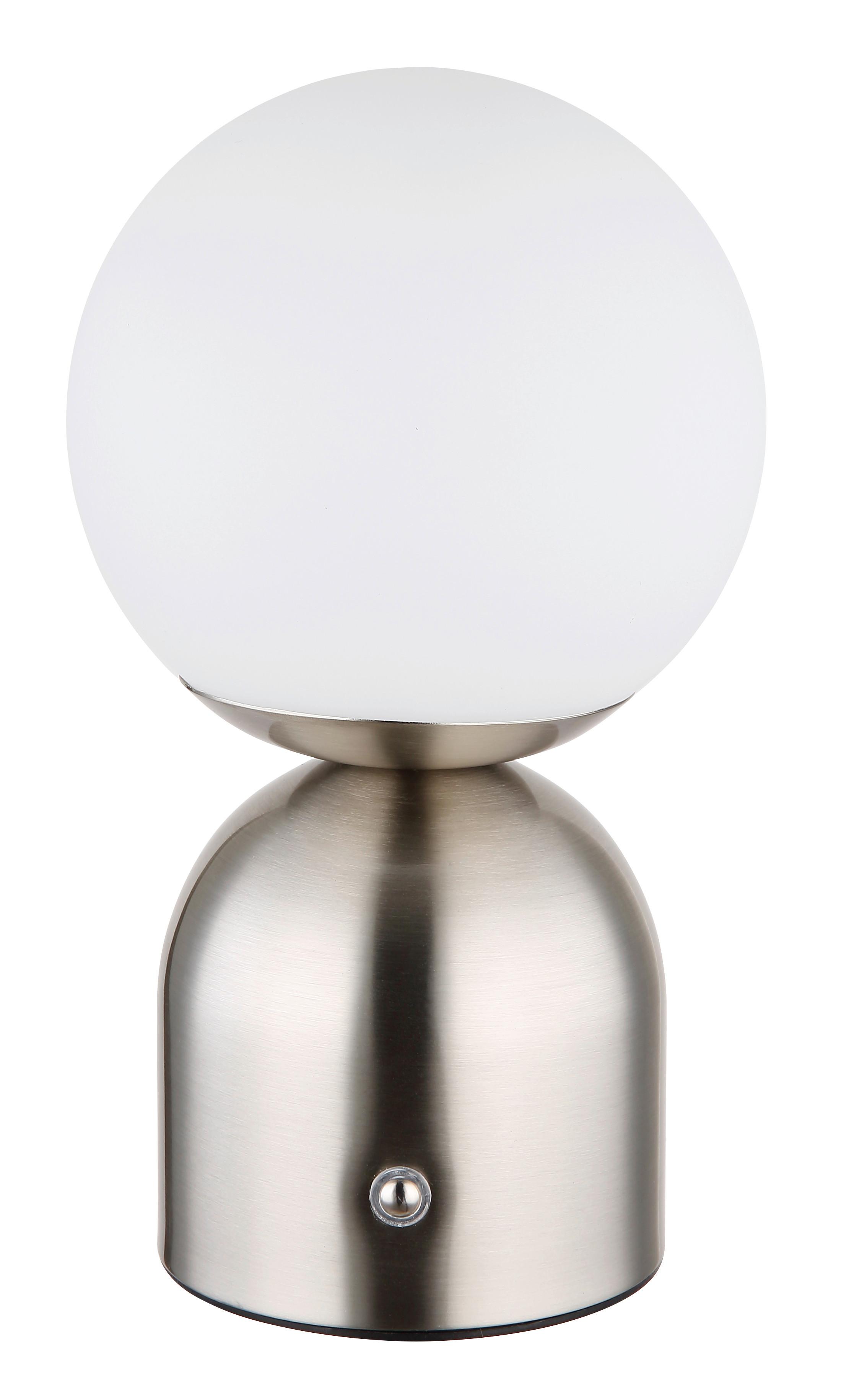 Namizna Svetilka Za Polnjenje 21006n - barve niklja/opal, Konvencionalno, kovina/umetna masa (12/21cm) - Globo