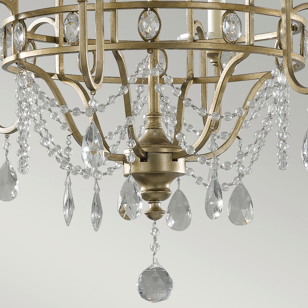 Luster Gianna Fe-Gianna6 - srebrne boje, Basics, staklo/metal (66.7/85cm) - Elstead Lighting