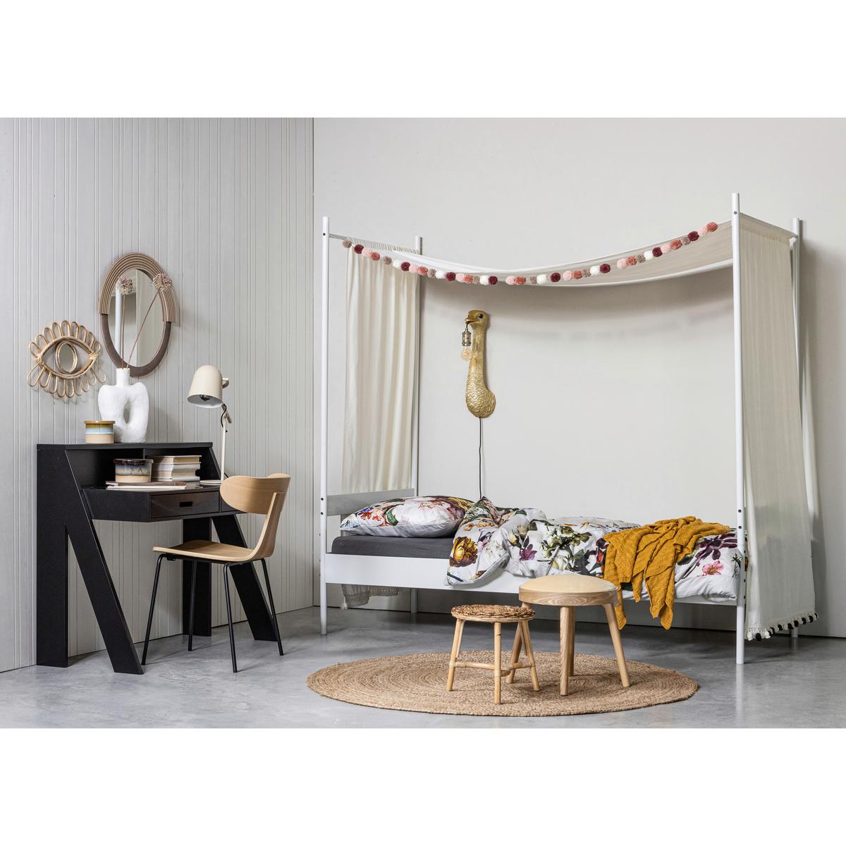 Stuhl-Set Form Naturfarben B: 50cm - Schwarz/Naturfarben, MODERN, Holz/Metall (50/78/52cm) - Livetastic