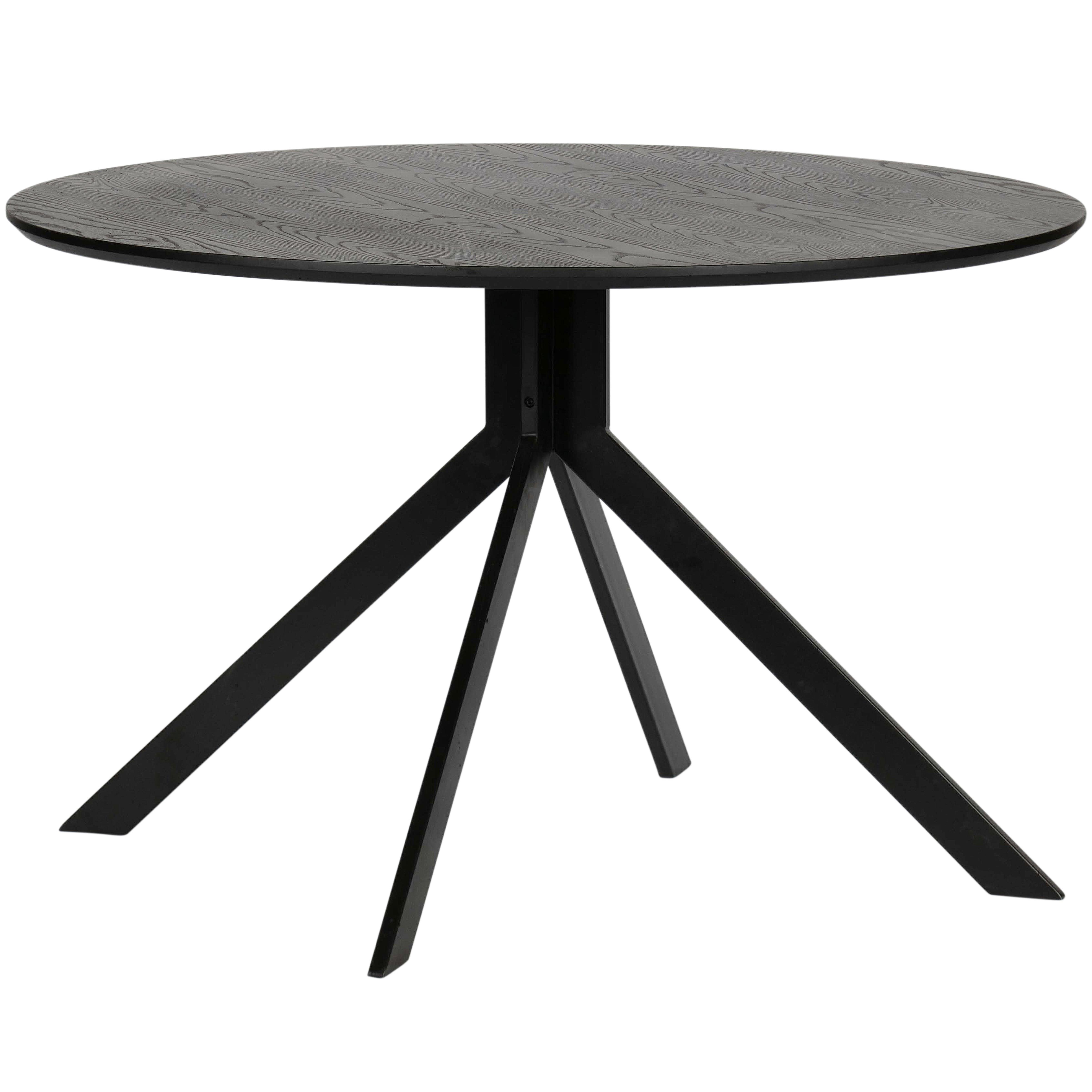 Esstisch Bruno Schwarz L: 120 cm - Schwarz, Design, Holzwerkstoff/Metall (120/120/75cm) - Livetastic