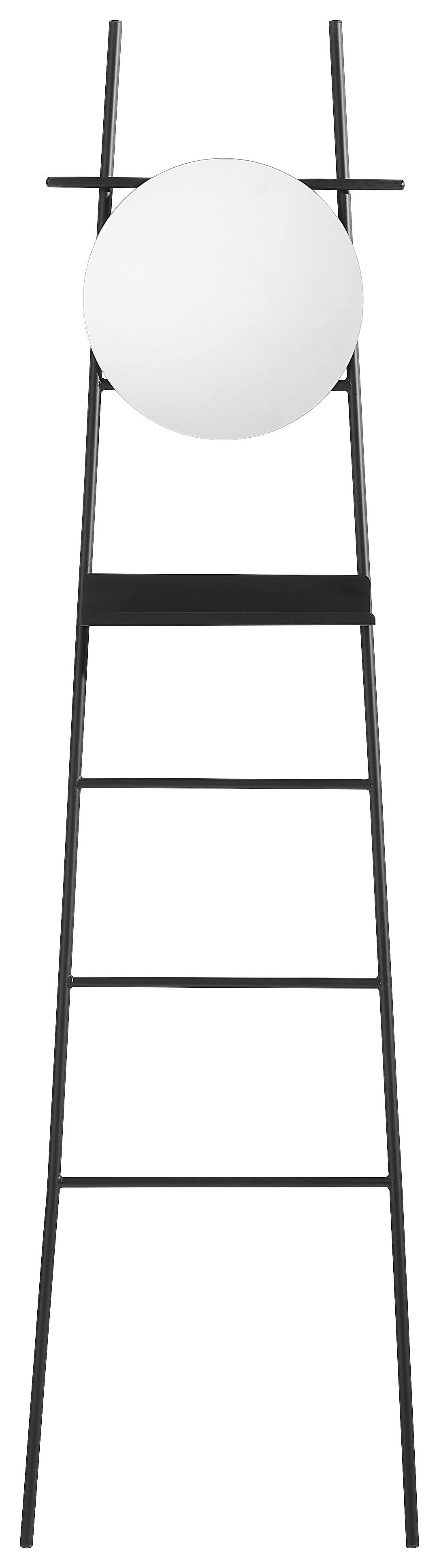 Dekoleiter in Schwarz - Schwarz, Trend, Metall (46/180cm)