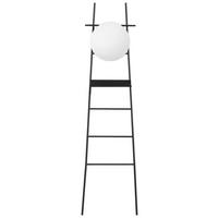 Dekoleiter in Schwarz - Schwarz, Trend, Metall (46/180cm)