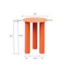 TABLE D'APPOINT LARGO -TREND- -BASED- - Orange, LIFESTYLE, verre/bois (35/47/35cm) - Based