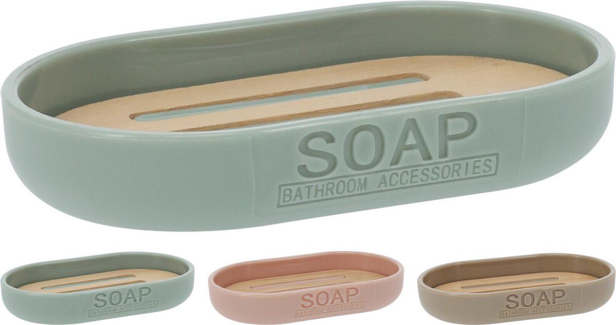 Szappantartó Terence - pink/barna, műanyag