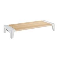 NADSTAWKA NA BIURKO PONTE 1 - biały/kolor brzozowy, Design, materiał drewnopochodny/tworzywo sztuczne (55,4/21,5/8cm) - Boxxx