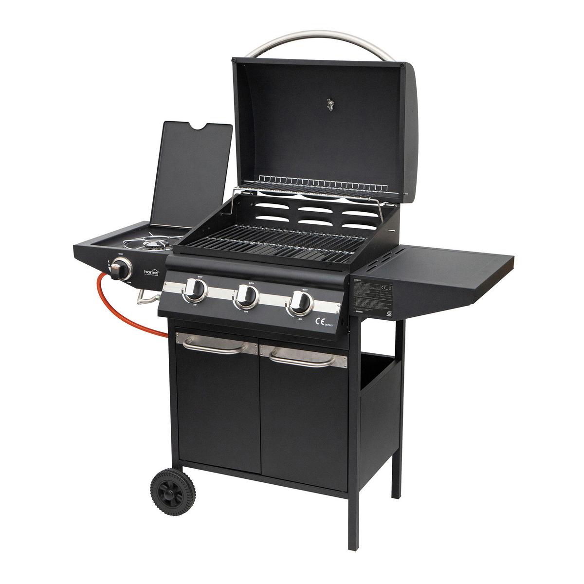 Gázgrill Grg01 - fekete, fém (126/105,5/53cm)