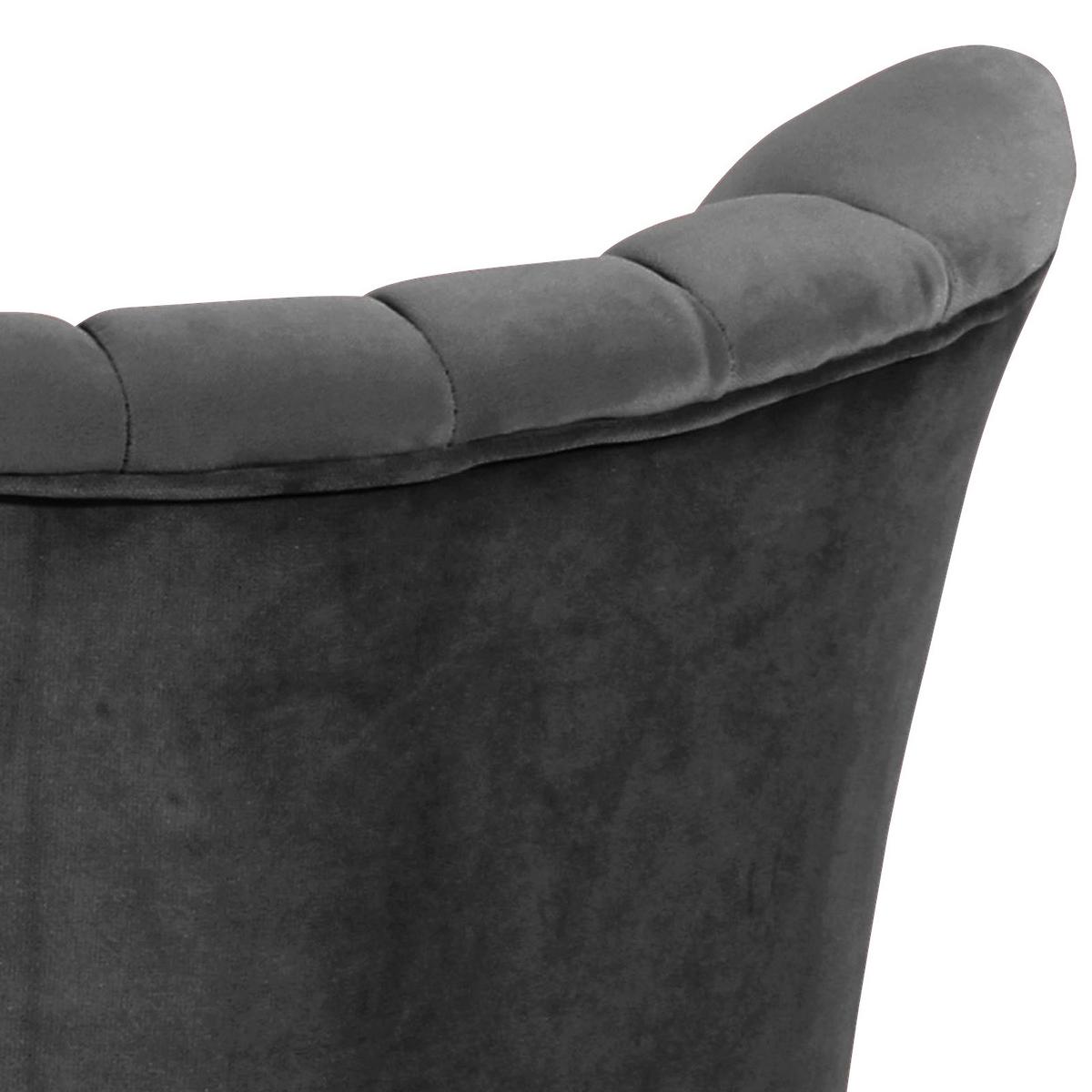 SESSEL ALESSANDRO - Anthrazit/Buchefarben, Design, Holz/Textil (70/80/66cm) - Max Winzer