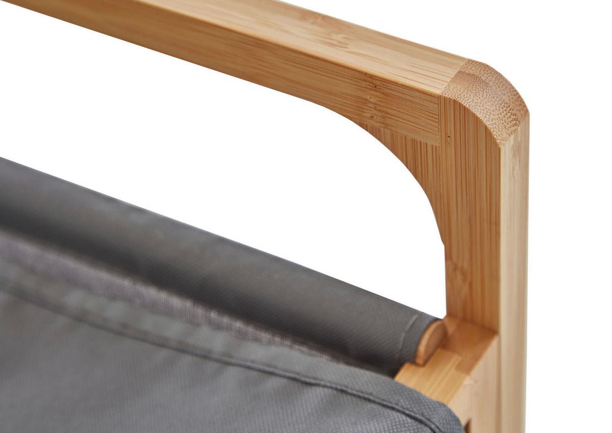 WÄSCHEKORB KLEINMÖBEL - Eichefarben/Grau, Design, Holzwerkstoff/Textil (31,8/75,5/60,6cm) - MID.YOU