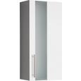 Oberschrank Weiß/Anthrazit - Chromfarben/Anthrazit, MODERN, Glas/Holzwerkstoff (34/70/21cm) - MÖMAX modern living
