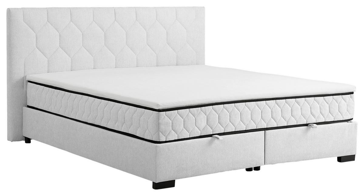 Postelja Z Vzmetnico Maya, Bež, 180x200 - črna/bež, Konvencionalno, umetna masa/tekstil (180/200cm) - Mömax