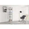 VITRINE ALBI -EXKLUSIV- - noir/blanc, MODERN, matériau en bois/verre (33/189/33cm) - Mömax
