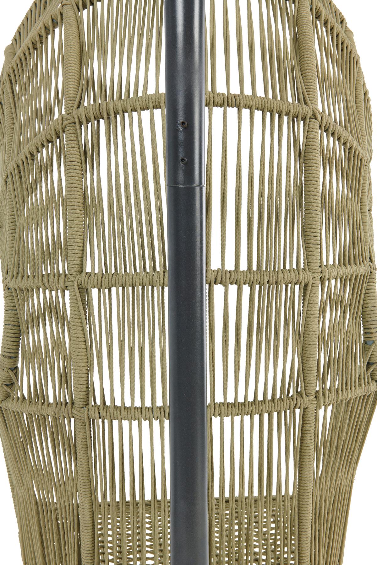 Viseči Stol Paris, Bež - bela/barve limete, Moderno, kovina/umetna masa (110/198/117cm) - Beldano