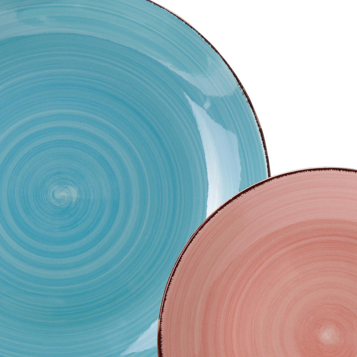 Servis 16/1 Verona - pink/siva, Konvencionalno, keramika - Modern Living