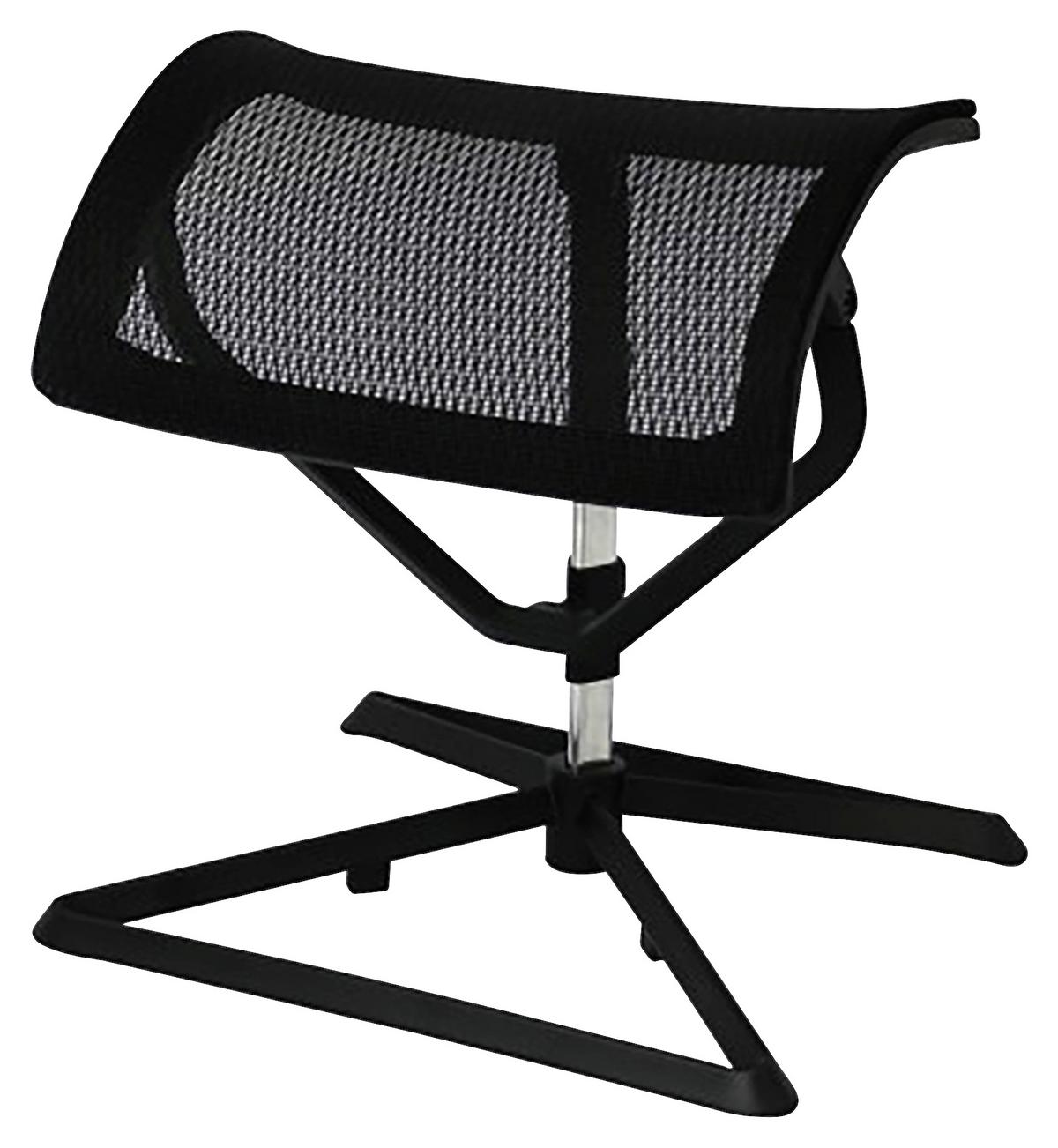 Pisarniški Stolček Ottomann - črna, Basics, kovina/tekstil (43/46/33cm) - MID.YOU
