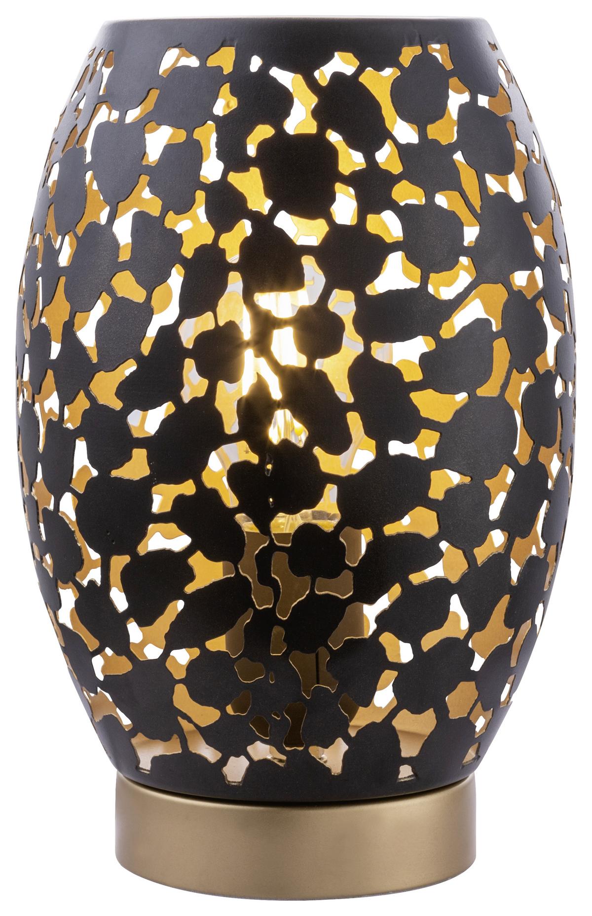 Tischleuchte Narri max. 40 Watt - Goldfarben/Schwarz, Basics, Metall (15/23cm) - Globo