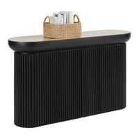 Konsole Tiffy Schwarz/Eichefarben - Eichefarben/Schwarz, MODERN, Holz/Holzwerkstoff (130/76/40cm) - Mömax