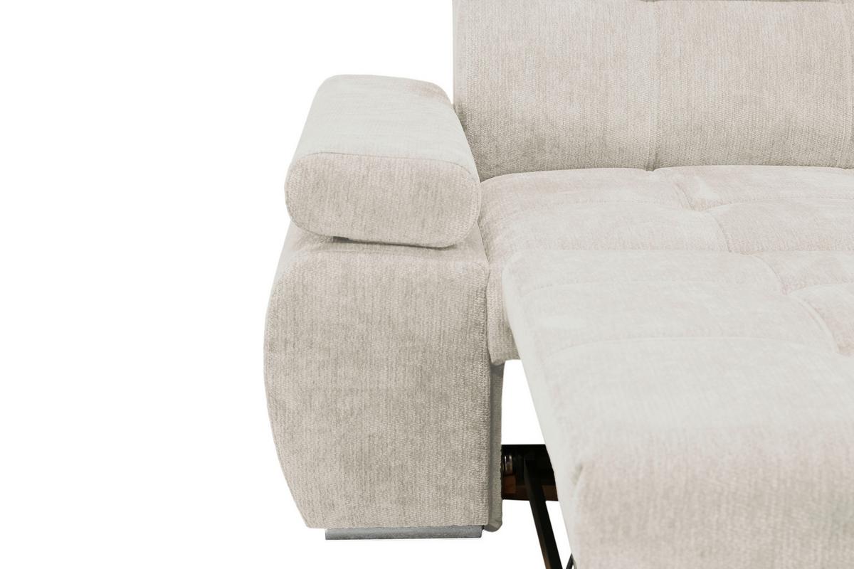 Kutna Garnitura Vegas - srebrne boje/bež, Design, drvo/tekstil (294/173cm) - Modern Living