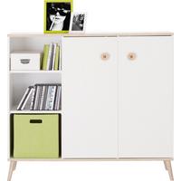 Highboard in Weiss - Weiss/Eichefarben, Modern, Holz/Holzwerkstoff (125/111/40cm) - Mömax